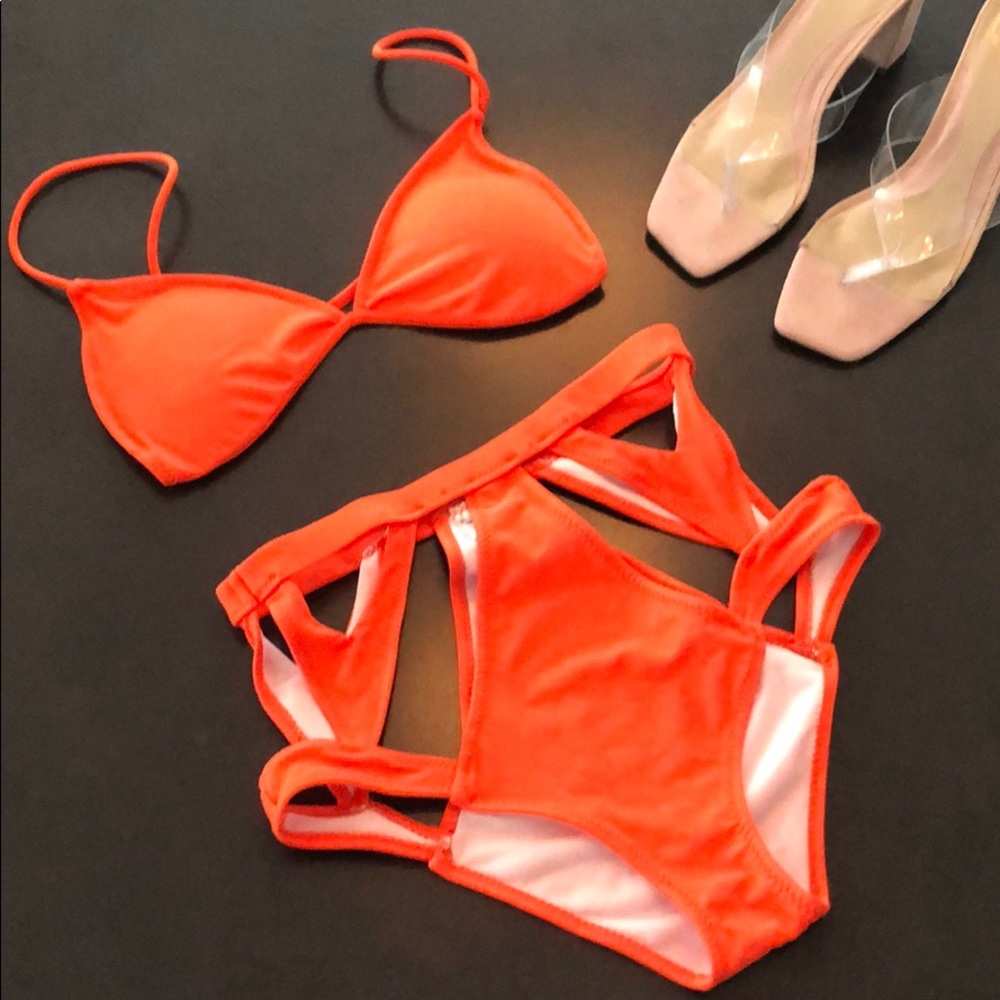 New Bfyne Two Piece Orange Swimsuit